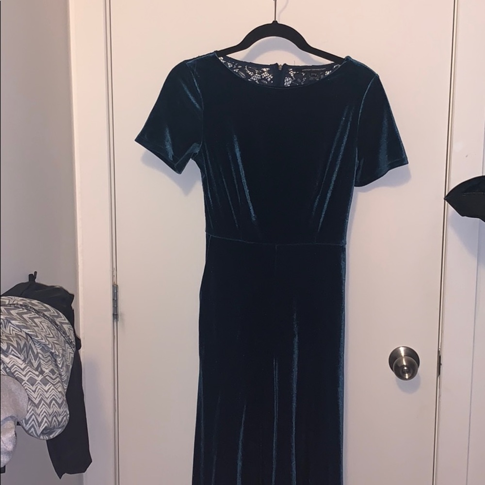 French Connection dark velvet romper